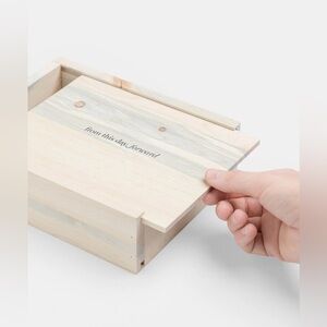 Artifact Uprising Reclaimed Wood Sliding Box for Wedding Keepsakes/Album (8x11)